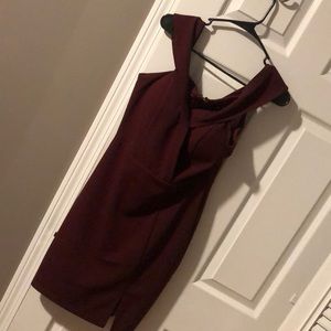 Off the shoulder cocktail dress